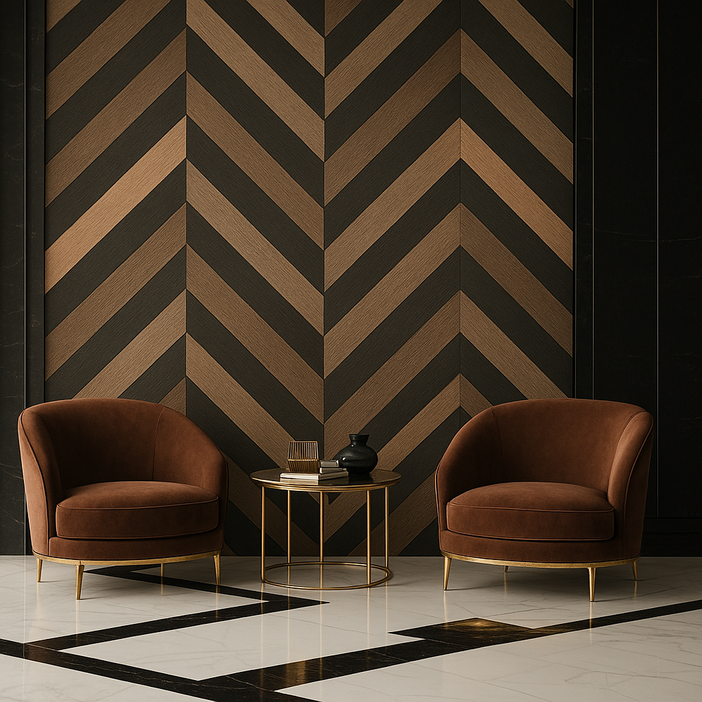 Panneaux décoratifs bois chevron